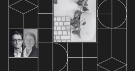 Graphic with headshot photos of Lambert Hogenhout and Rebecca Parsons plus a photo of a keyboard and a mouse.