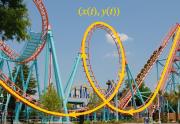 roller coaster with a math equation written